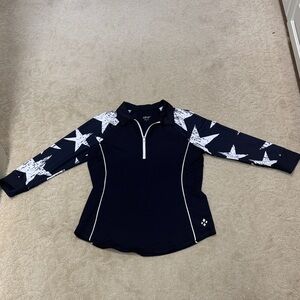 Jofit Navy Zip-Up Top